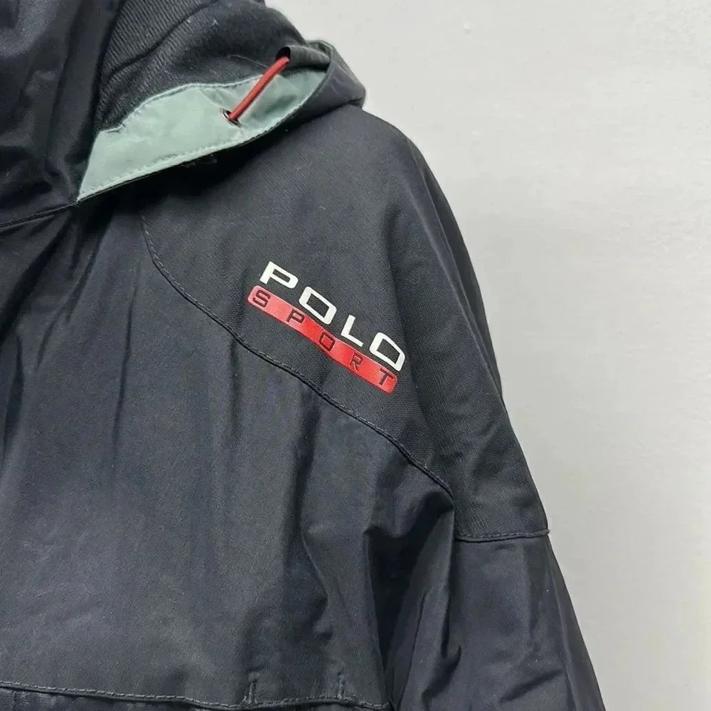 Ralph Lauren Polo Sport Coat Jacket Winter Heavyweight Black Men's Size Medium
